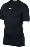 Nike Pro Top Ss Comp Sportshirt Heren - Black/White/(White) - Maat XXL