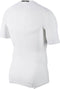 Nike Pro Top Ss Comp Sportshirt Heren - White/Black/(Black) - Maat XXL