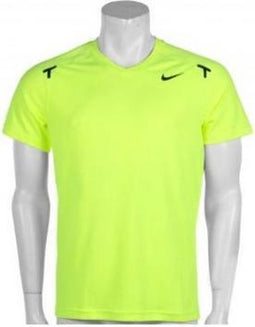 Nike Rafa Power Court Crew - Sportshirt - Heren - Maat XL - Fluoriserend Geel