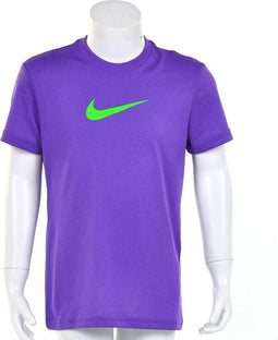 Nike Short Sleeve Legend Top - Sportshirt - Kinderen - Maat 140 - 152 - Paars;Groen