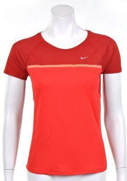 Nike Sphere Short Sleeve Top - Sportshirt - Dames - Maat L - Rood