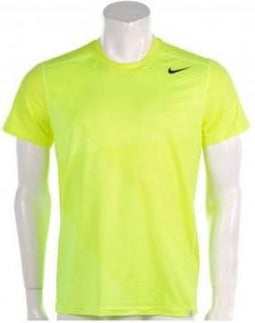Nike Statement Graphic Crew - Sportshirt - Heren - Maat XL - Fluoriserend Geel