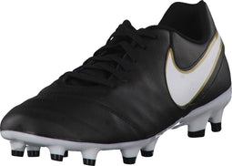 Nike Tiempo Genio II Leather FG Voetbalschoenen - Maat 45 - Mannen - zwart/wit/goud