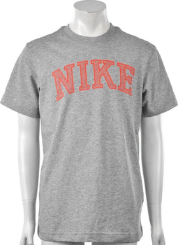 Nike YA Short Sleeve Tee Youth BL Were - Sportshirt - Kinderen - Maat 140 - 152 - Melangre Grijs/ Infra Rood