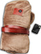 Nikki.Amsterdam - The.Plaid Taupe - Draadloze warmtedeken - 20.000 mHa Powerbank - Teddy fleece