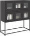 vidaXL - Dressoir - 100,5x39x107 - cm - koudgewalst - staal - zwart