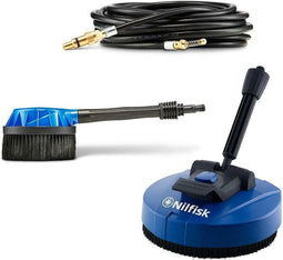 Nilfisk Patiocleaner+ roterende wasborstel+ rioolslang 8 mtr in Top Box Excellent serie