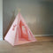 Sunny Alba Tipi Tent Pastel Roze - Wigwam Speeltent met ramen - 120x120x160cm - met Kussen kleed
