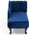 NIMES - Chaise longue - Blauw - Rechterzijde - Fluweel