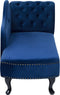 NIMES - Chaise longue - Blauw - Rechterzijde - Fluweel