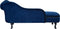 NIMES - Chaise longue - Blauw - Rechterzijde - Fluweel