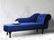NIMES - Chaise longue - Blauw - Rechterzijde - Fluweel