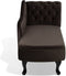 NIMES - Chaise longue - Bruin - Rechterzijde - Fluweel