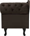 NIMES - Chaise longue - Bruin - Rechterzijde - Fluweel