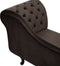 NIMES - Chaise longue - Bruin - Rechterzijde - Fluweel