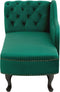 NIMES - Chaise longue - Groen - Linkerzijde - Fluweel