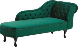 NIMES - Chaise longue - Groen - Rechterzijde - Fluweel