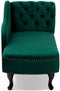 NIMES - Chaise longue - Groen - Rechterzijde - Fluweel