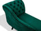 NIMES - Chaise longue - Groen - Rechterzijde - Fluweel