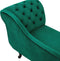 NIMES - Chaise longue - Groen - Rechterzijde - Fluweel