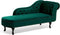 NIMES - Chaise longue - Groen - Rechterzijde - Fluweel