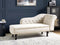 NIMES - Chaise longue - Lichtbeige - Rechtszijdig - Fluweel