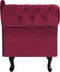 NIMES - Chaise longue - Rood - Linkerzijde - Fluweel