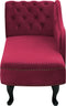 NIMES - Chaise longue - Rood - Linkerzijde - Fluweel