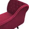 NIMES - Chaise longue - Rood - Linkerzijde - Fluweel