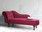 NIMES - Chaise longue - Rood - Linkerzijde - Fluweel