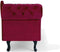 NIMES - Chaise longue - Rood - Linkerzijde - Fluweel