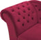 NIMES - Chaise longue - Rood - Linkerzijde - Fluweel