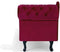 NIMES - Chaise longue - Rood - Rechterzijde - Fluweel