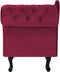 NIMES - Chaise longue - Rood - Rechterzijde - Fluweel