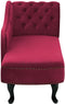 NIMES - Chaise longue - Rood - Rechterzijde - Fluweel
