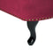 NIMES - Chaise longue - Rood - Rechterzijde - Fluweel