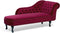 NIMES - Chaise longue - Rood - Rechterzijde - Fluweel