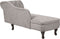 NIMES - Chaise longue - Taupe - Rechtszijdig - Fluweel