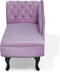 NIMES - Chaise longue - Violet - Linkerzijde - Fluweel