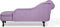 NIMES - Chaise longue - Violet - Linkerzijde - Fluweel