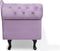 NIMES - Chaise longue - Violet - Linkerzijde - Fluweel