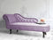 NIMES - Chaise longue - Violet - Linkerzijde - Fluweel