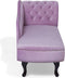 NIMES - Chaise longue - Violet - Rechterzijde - Fluweel