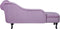 NIMES - Chaise longue - Violet - Rechterzijde - Fluweel