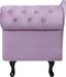 NIMES - Chaise longue - Violet - Rechterzijde - Fluweel
