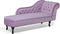 NIMES - Chaise longue - Violet - Rechterzijde - Fluweel