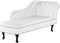 NIMES - Chaise longue - Wit - Rechterzijde - Kunstleer