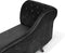 NIMES - Chaise longue - Zwart - Linkerzijde - Fluweel