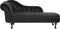 NIMES - Chaise longue - Zwart - Linkerzijde - Fluweel