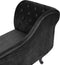 NIMES - Chaise longue - Zwart - Linkerzijde - Fluweel